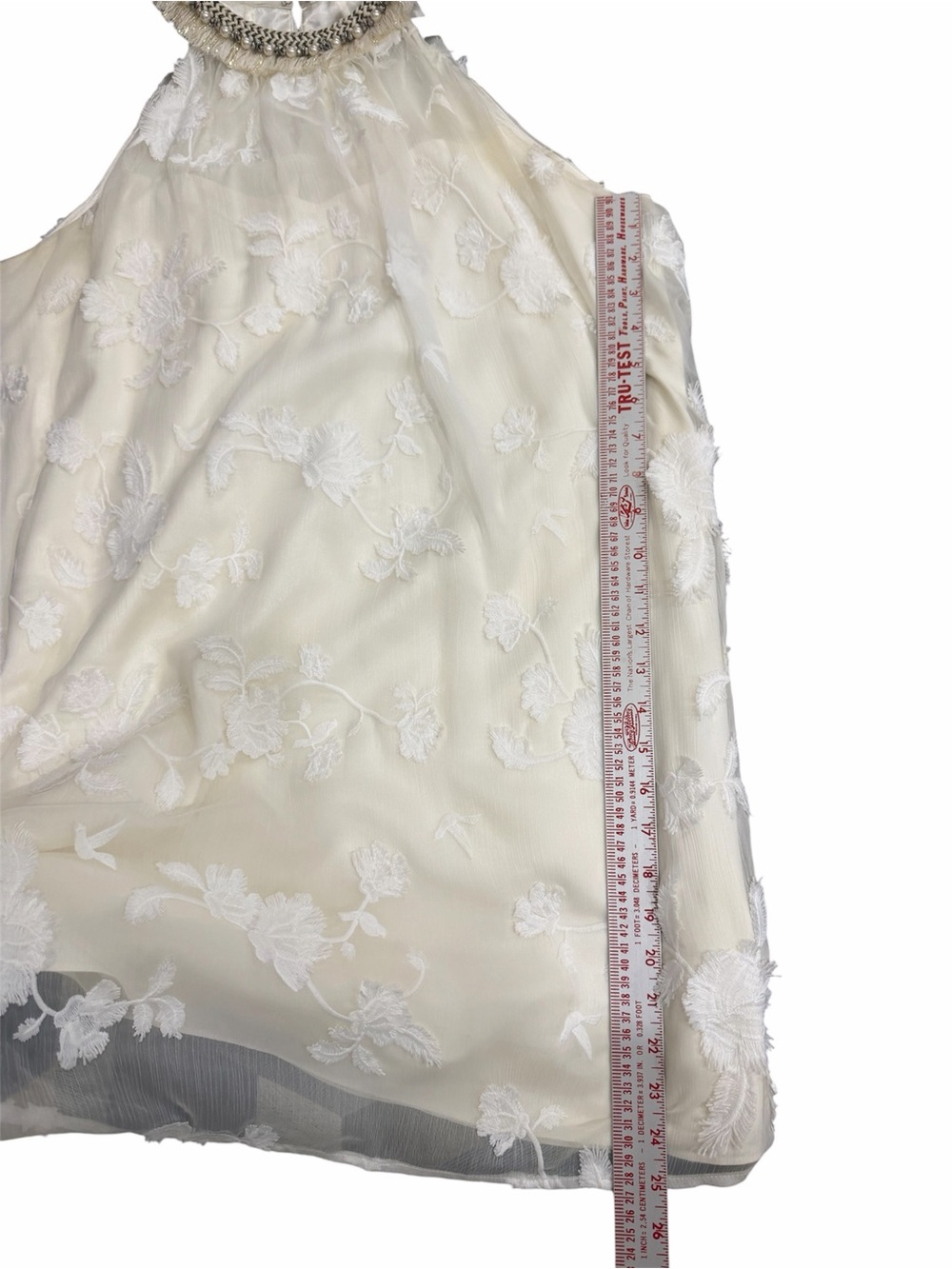 Badgley Mischka Embroidered Halter Dress sz 8 - Picture 8 of 8